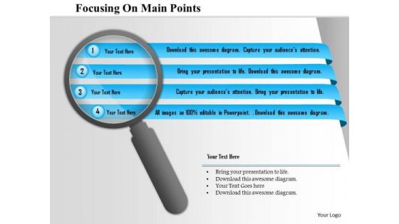 Business Diagram Focussing On Main Points PowerPoint Template