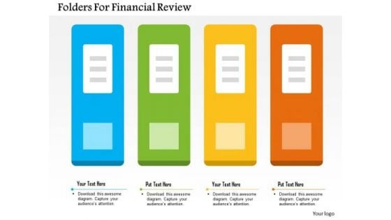 Business Diagram Folders For Financial Review Presentation Template