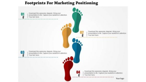 Business Diagram Footprints For Marketing Positioning Presentation Template