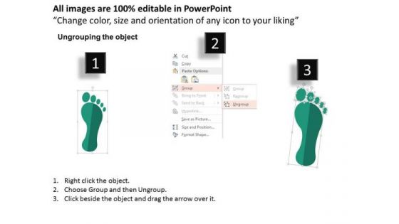 Business Diagram Footprints For Marketing Positioning Presentation Template