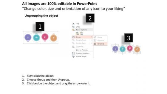 Business Diagram Four Arrows Around Icons Presentation Template