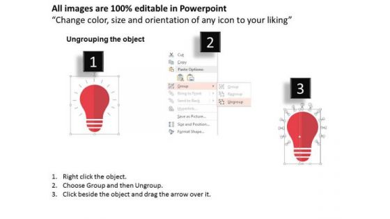 Business Diagram Four Bulbs For Business Ideas Presentation Template