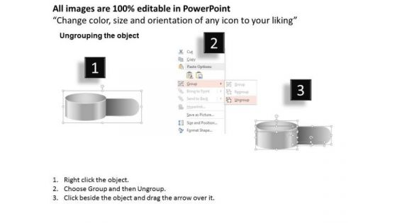Business Diagram Four Circular Step Process Text Presentation PowerPoint Template