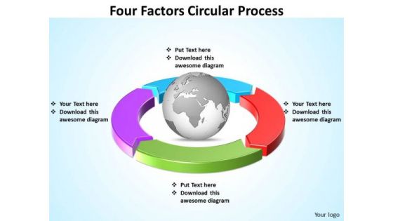 Business Diagram Four Factors Circular Process PowerPoint Slides Templates Sales Diagram