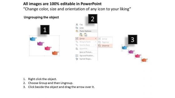 Business Diagram Four Hand Steps Info Graphic Presentation Template