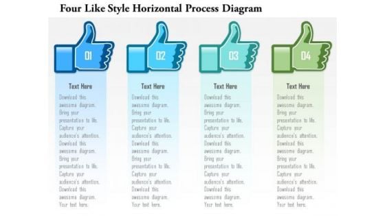 Business Diagram Four Like Style Horizontal Process Diagram Presentation Template Business Diagram Four Like Style Horizontal Process Diagram Presentation Template