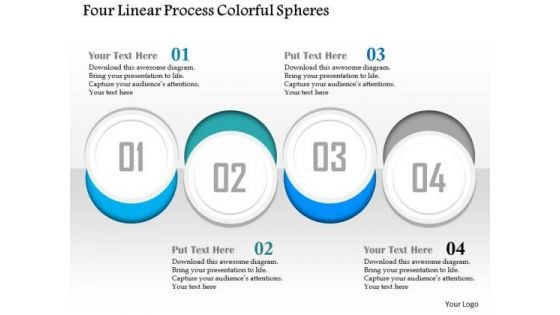 Business Diagram Four Linear Process Colorful Spheres Presentation Template Business Diagram Four Linear Process Colorful Spheres Presentation Template