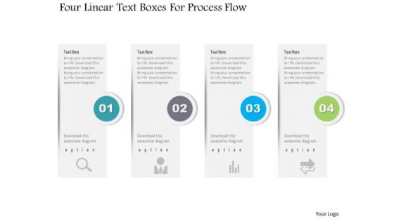 Business Diagram Four Linear Text Boxes For Process Flow PowerPoint Template Business Diagram Four Linear Text Boxes For Process Flow PowerPoint Template
