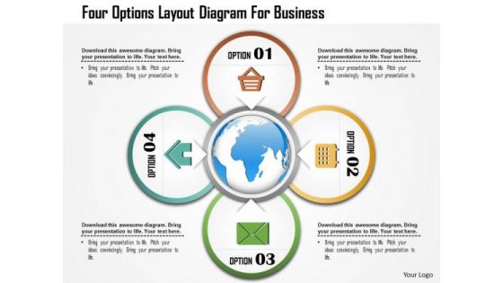 Business Diagram Four Options Layout Diagram For Business Presentation Template