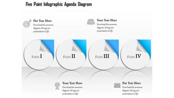 Business Diagram Four Point Infographic Agenda Diagram Presentation Template