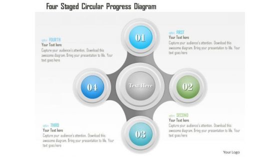 Business Diagram Four Staged Circular Progress Diagram Presentation Template