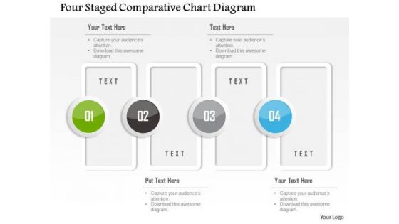 Business Diagram Four Staged Comparative Chart Diagram Presentation Template