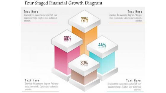 Business Diagram Four Staged Financial Growth Diagram Presentation Template