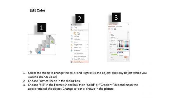 Business Diagram Four Staged Stair Diagram With Icons PowerPoint Template