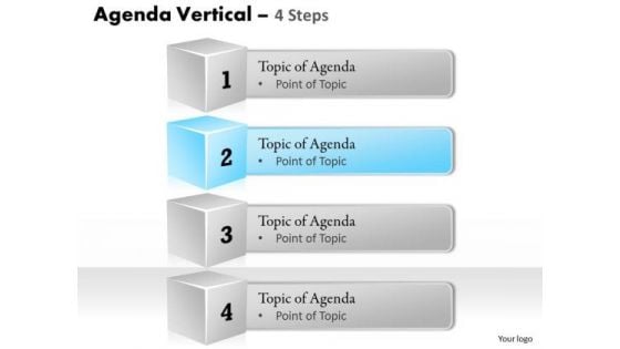 Business Diagram Four Staged Vertical Steps For Agenda Display Consulting Diagram