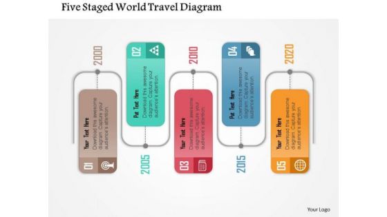 Business Diagram Four Staged World Travel Diagram Presentation Template