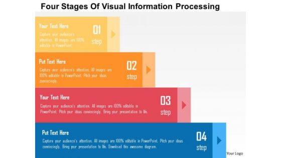 Business Diagram Four Stages Of Visual Information Processing Presentation Template Business Diagram Four Stages Of Visual Information Processing Presentation Template