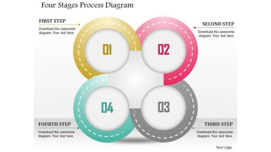 Business Diagram Four Stages Process Diagram Presentation Template