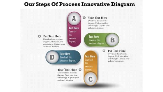 Business Diagram Four Steps Of Process Innovative Diagram Presentation Template