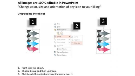 Business Diagram Four Steps Process Arrows Design Presentation Template