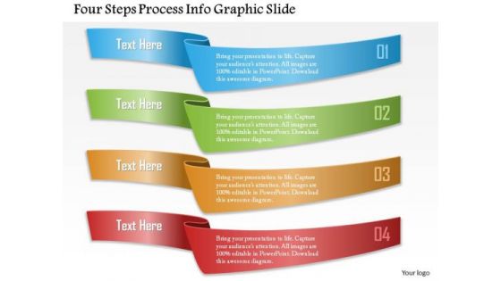 Business Diagram Four Steps Process Info Graphic Slide Presentation Template