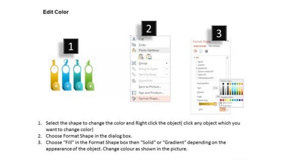 Business Diagram Four Tags Design With Icons Presentation Template