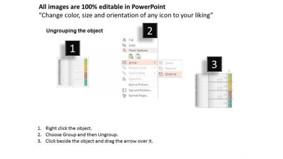 Business Diagram Four Text Boxes Note Pad Design Presentation Template