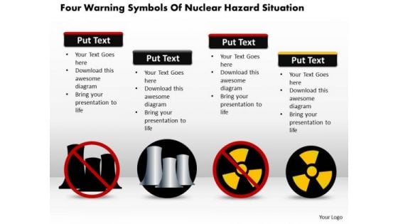 Business Diagram Four Warning Symbols Of Nuclear Hazard Situation Presentation Template Business Diagram Four Warning Symbols Of Nuclear Hazard Situation Presentation Template