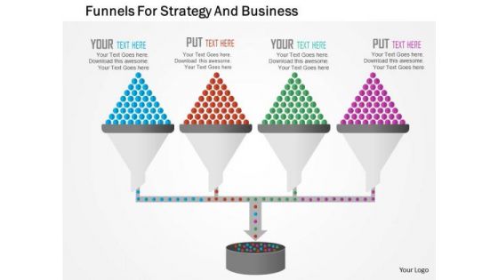 Business Diagram Funnels For Strategy And Business Presentation Template