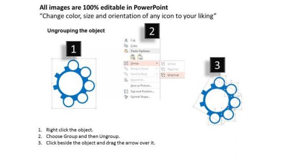 Business Diagram Gear With Icons For Business Partnership Presentation Template