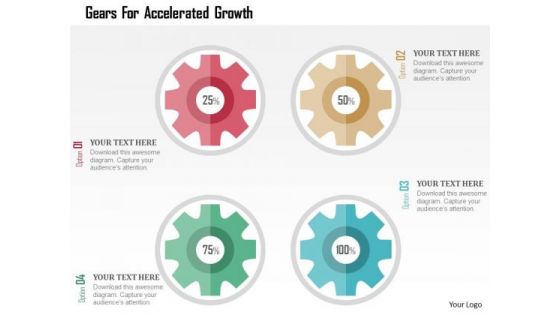 Business Diagram Gears For Accelerated Growth Presentation Template