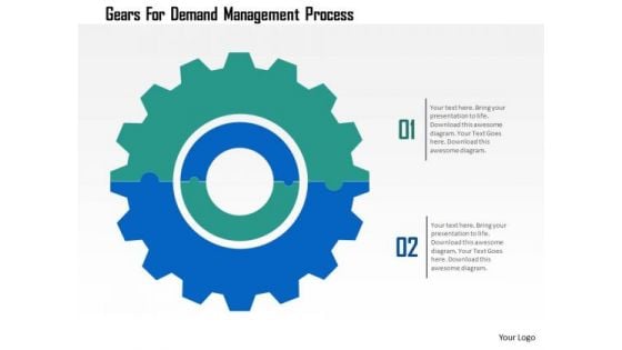 Business Diagram Gears For Demand Management Process Presentation Template