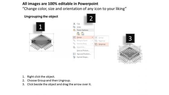 Business Diagram Generic Computer Microchip Icon Image Cpu Microprocessor Ppt Slide