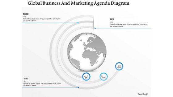 Business Diagram Global Business And Marketing Agenda Diagram Presentation Template