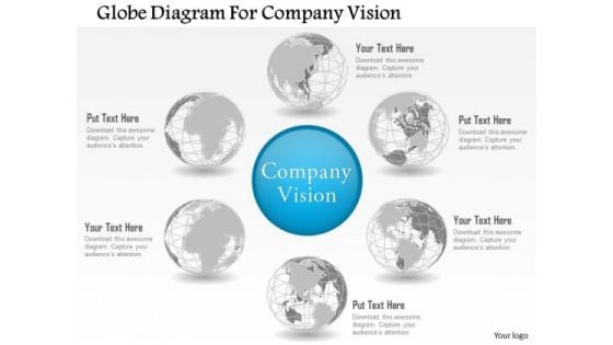 Business Diagram Globe Diagram For Company Vision Presentation Template