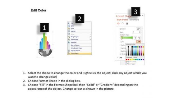 Business Diagram Globe With Colorful Arrows And Icons Presentation Template