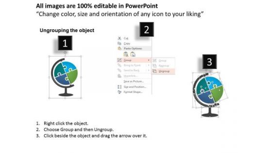 Business Diagram Globe With Icons For Brand Architecture Presentation Template