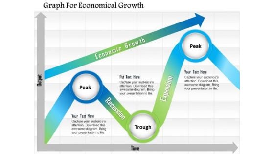 Business Diagram Graph For Economical Growth Presentation Template