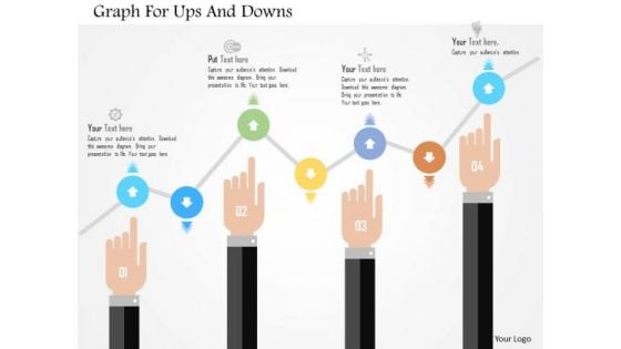 Business Diagram Graph For Ups And Downs Presentation Template