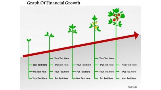 Business Diagram Graph Of Financial Growth Presentation Template