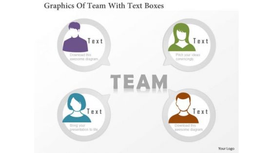Business Diagram Graphics Of Team With Text Boxes PowerPoint Template Business Diagram Graphics Of Team With Text Boxes PowerPoint Template