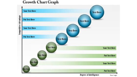 Business Diagram Growth Chart Graph Presentation Template