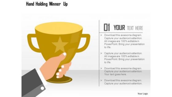 Business Diagram Hand Holding Winner Up Presentation Template Business Diagram Hand Holding Winner Up Presentation Template