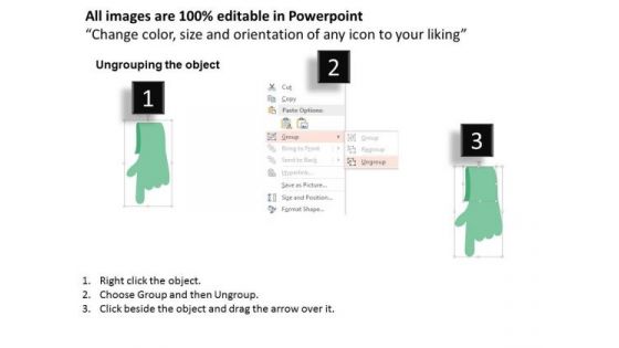 Business Diagram Hand Icons For Strategic Plan Evaluation Presentation Template