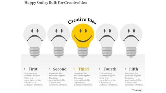 Business Diagram Happy Smiley Bulb For Creative Idea Presentation Template Business Diagram Happy Smiley Bulb For Creative Idea Presentation Template