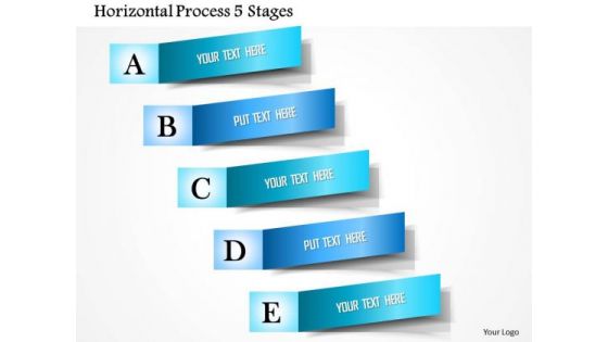 Business Diagram Horizontal Process 5 Stages Presentation Template