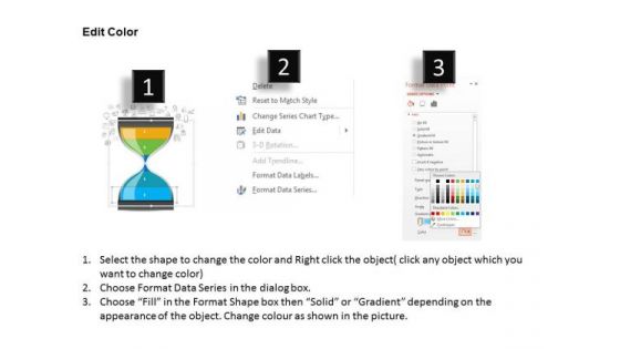 Business Diagram Hour Glass With 3d Man And Icons PowerPoint Slide