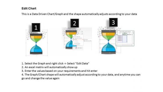 Business Diagram Hour Glass With 3d Man And Icons PowerPoint Slide