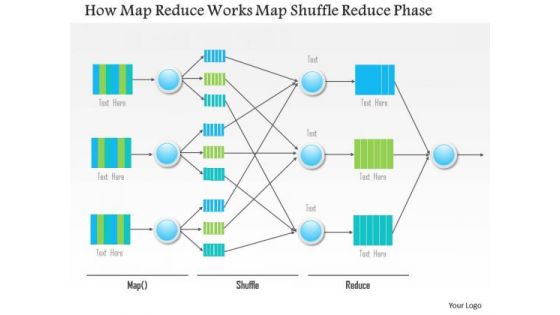 Business Diagram How Map Reduce Works Map Shuffle Reduce Phase Ppt Slide