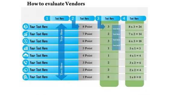 Business Diagram How To Evaluate Vendors PowerPoint Ppt Presentation